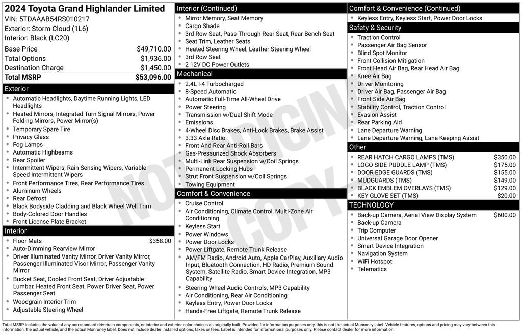 toyota grand highlander 2024 5TDAAAB54RS010217 image toyota grand highlander 2024 5TDAAAB54RS010217 image
